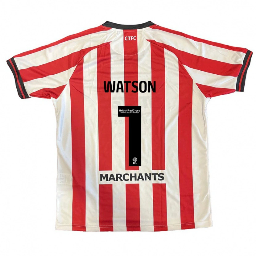 Danxen Børn Aimee Watson #1 Rød Hvid Hjemmebane Spillertrøjer 2024/25 Trøje T-Shirt