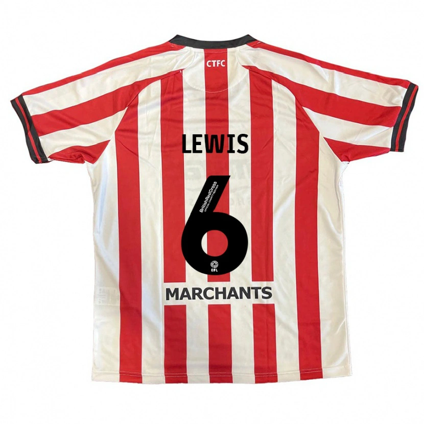 Danxen Børn Megan Lewis #6 Rød Hvid Hjemmebane Spillertrøjer 2024/25 Trøje T-Shirt