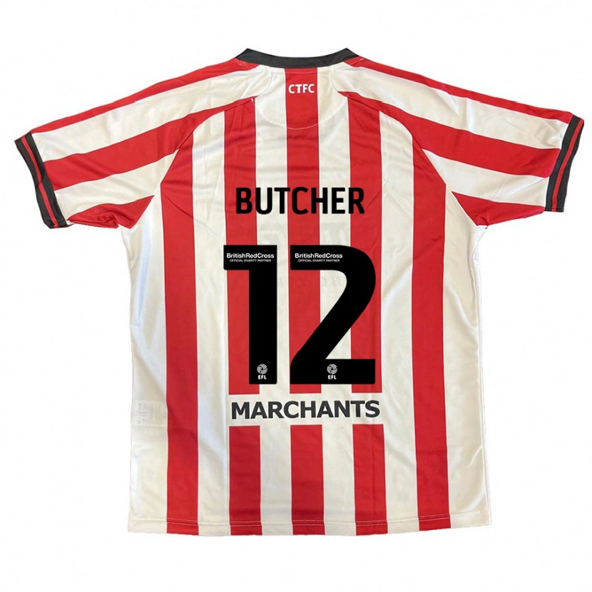 Danxen Børn Henna Butcher #12 Rød Hvid Hjemmebane Spillertrøjer 2024/25 Trøje T-Shirt
