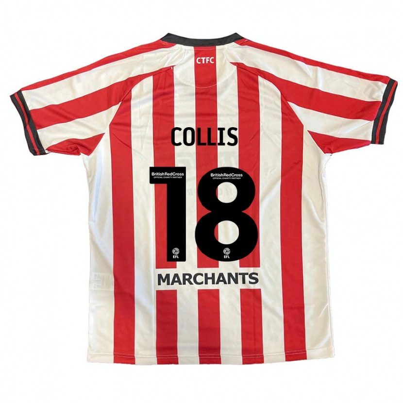 Danxen Børn Maisy Collis #18 Rød Hvid Hjemmebane Spillertrøjer 2024/25 Trøje T-Shirt