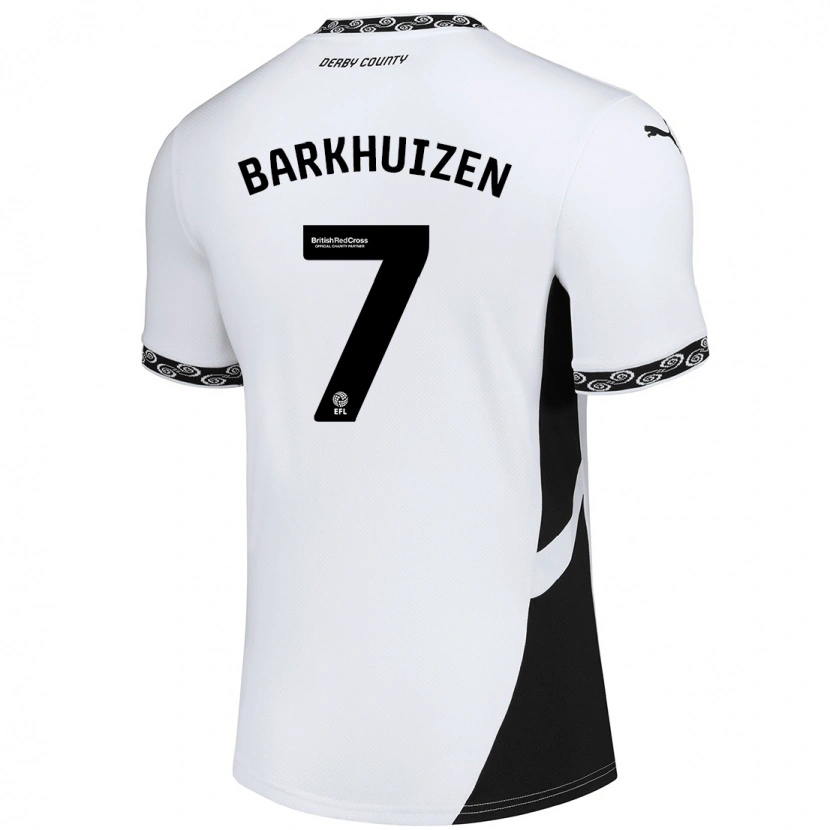 Danxen Børn Tom Barkhuizen #7 Hvid Sort Hjemmebane Spillertrøjer 2024/25 Trøje T-Shirt