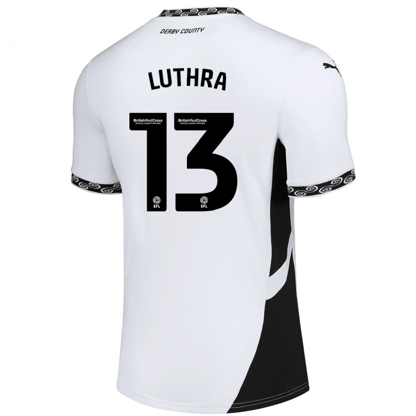 Danxen Børn Rohan Luthra #13 Hvid Sort Hjemmebane Spillertrøjer 2024/25 Trøje T-Shirt