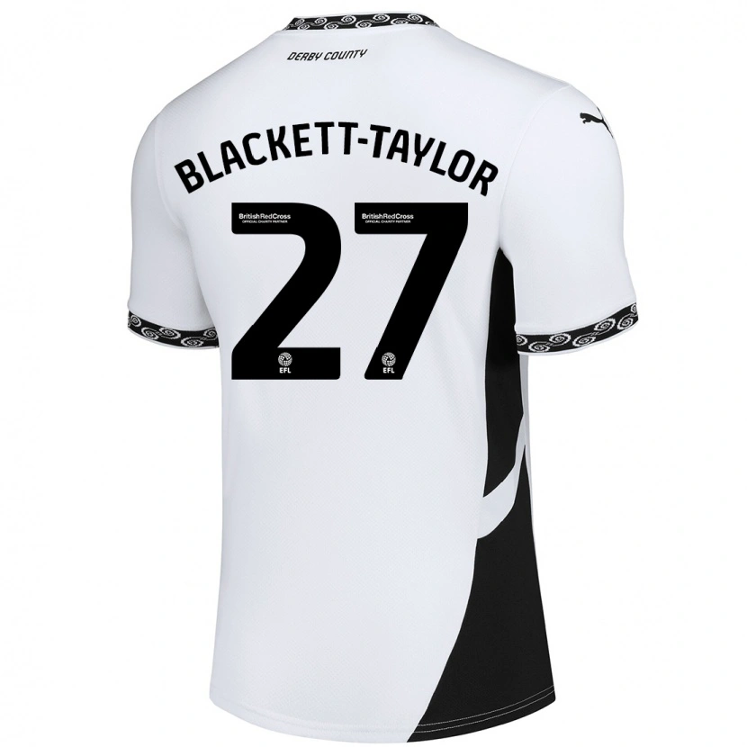 Danxen Børn Corey Blackett-Taylor #27 Hvid Sort Hjemmebane Spillertrøjer 2024/25 Trøje T-Shirt