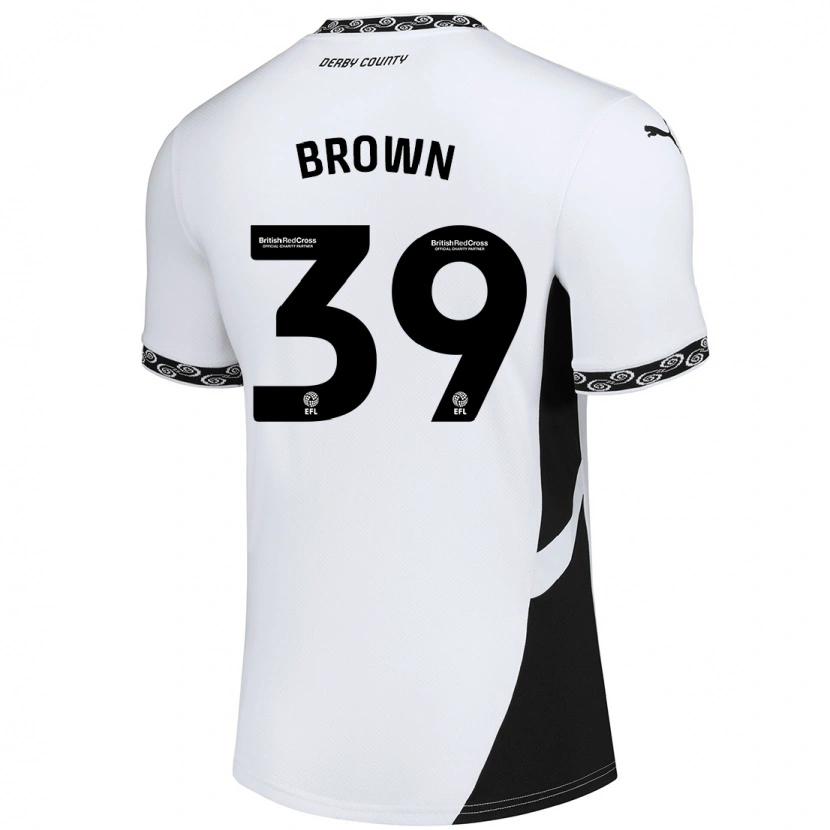 Danxen Børn Dajaune Brown #39 Hvid Sort Hjemmebane Spillertrøjer 2024/25 Trøje T-Shirt