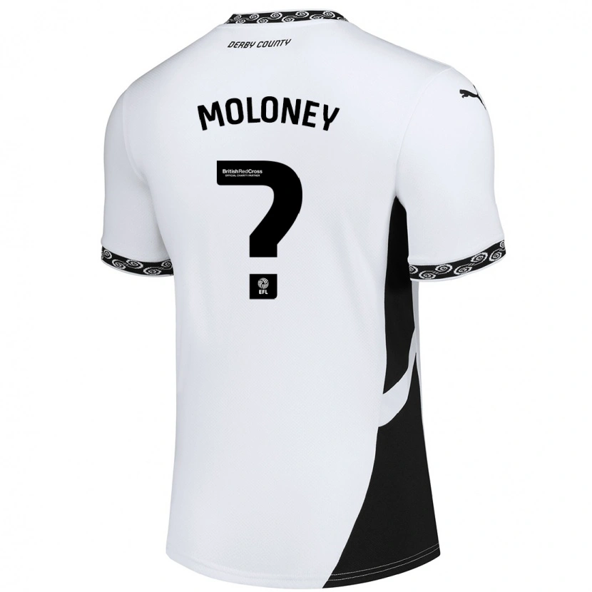 Danxen Børn Riley Moloney #0 Hvid Sort Hjemmebane Spillertrøjer 2024/25 Trøje T-Shirt
