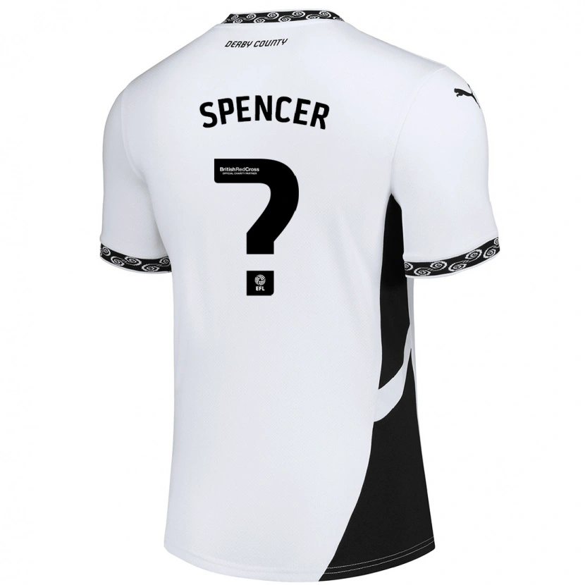 Danxen Børn Morten Spencer #0 Hvid Sort Hjemmebane Spillertrøjer 2024/25 Trøje T-Shirt