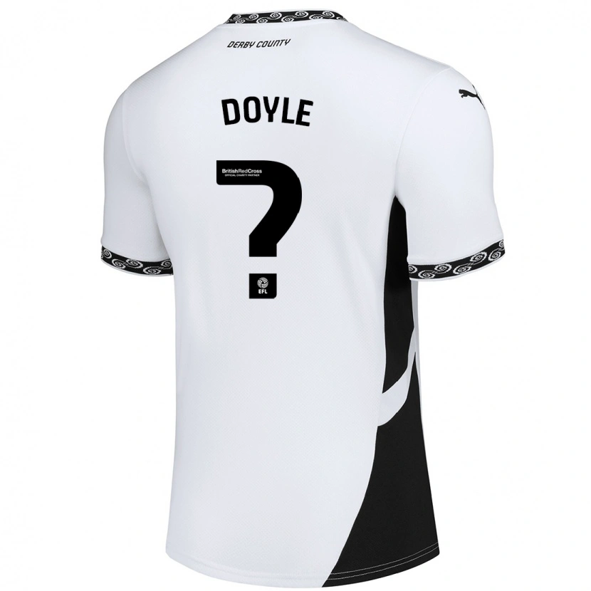 Danxen Børn Aj Doyle #0 Hvid Sort Hjemmebane Spillertrøjer 2024/25 Trøje T-Shirt