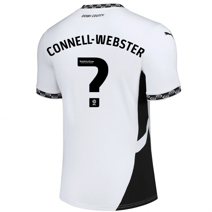 Danxen Børn Braidy Connell-Webster #0 Hvid Sort Hjemmebane Spillertrøjer 2024/25 Trøje T-Shirt