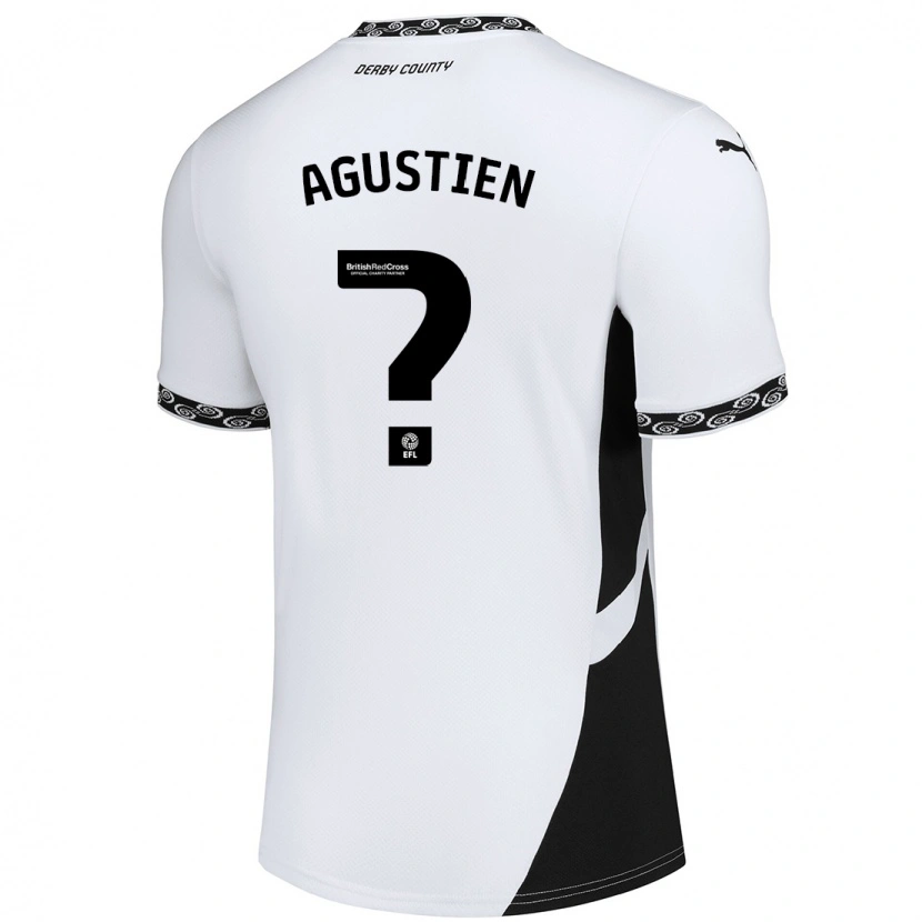 Danxen Børn Demiane Agustien #0 Hvid Sort Hjemmebane Spillertrøjer 2024/25 Trøje T-Shirt