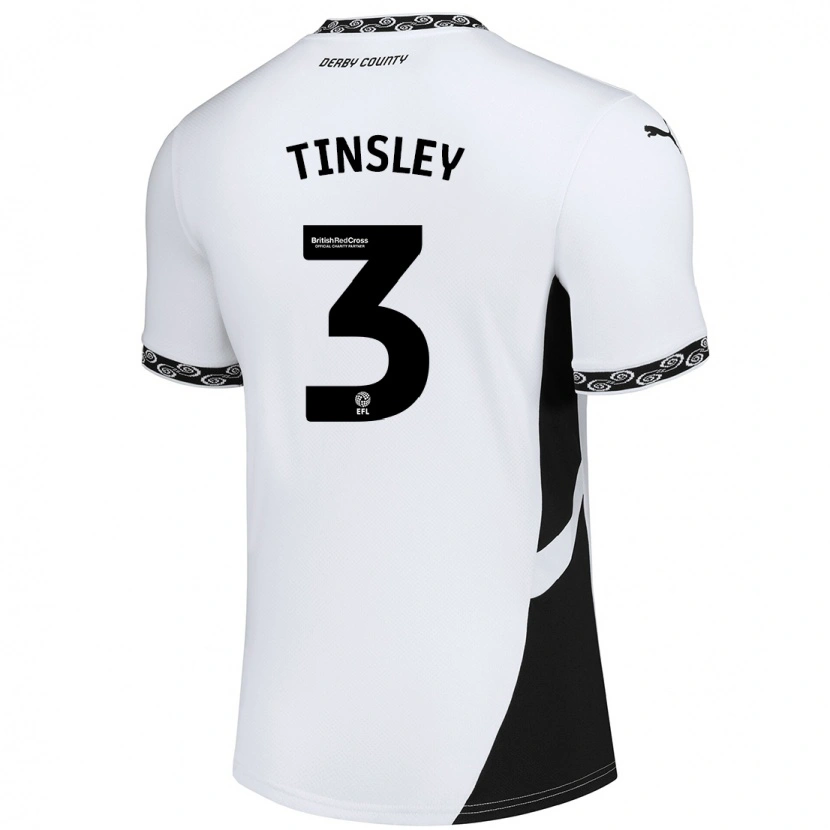 Danxen Børn Megan Tinsley #3 Hvid Sort Hjemmebane Spillertrøjer 2024/25 Trøje T-Shirt