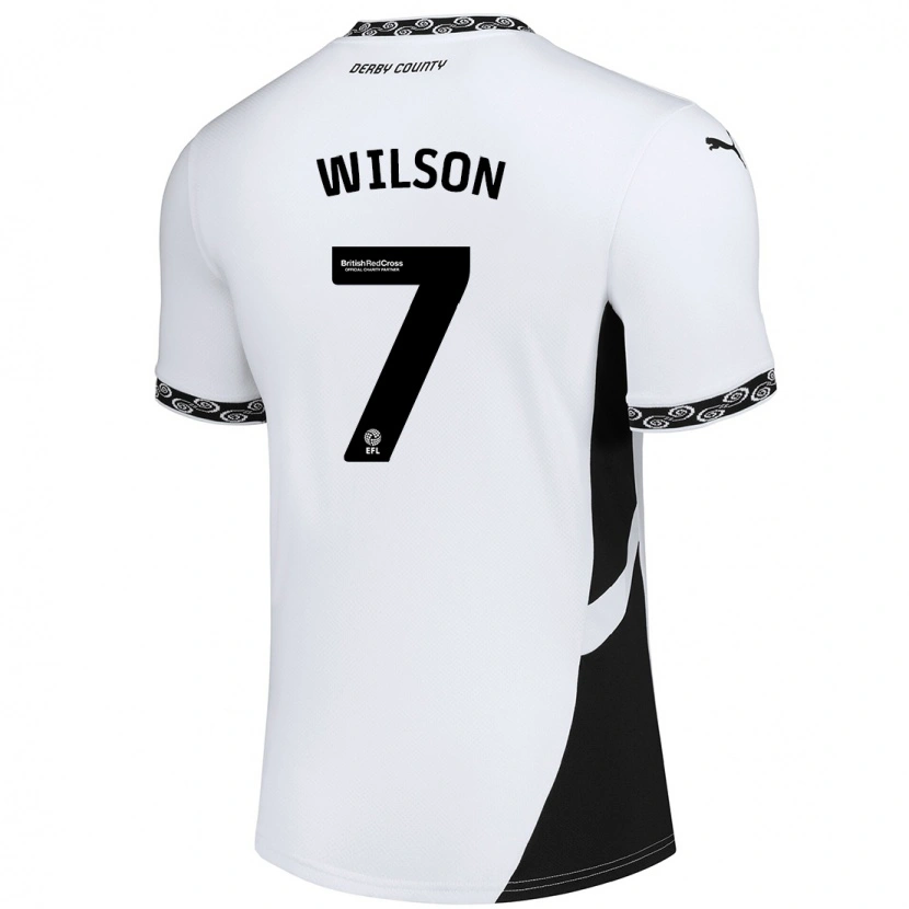 Danxen Børn Emelia Wilson #7 Hvid Sort Hjemmebane Spillertrøjer 2024/25 Trøje T-Shirt