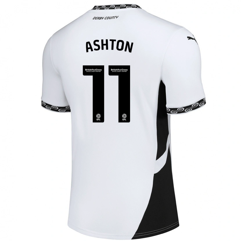 Danxen Børn Eleanor Ashton #11 Hvid Sort Hjemmebane Spillertrøjer 2024/25 Trøje T-Shirt
