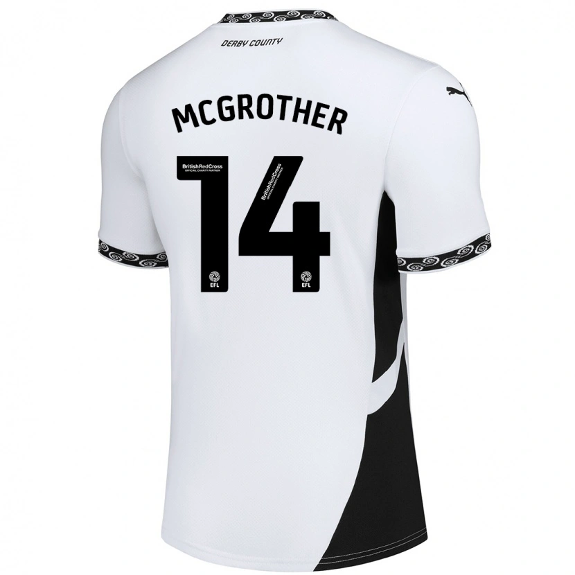 Danxen Børn Becky Mcgrother #14 Hvid Sort Hjemmebane Spillertrøjer 2024/25 Trøje T-Shirt