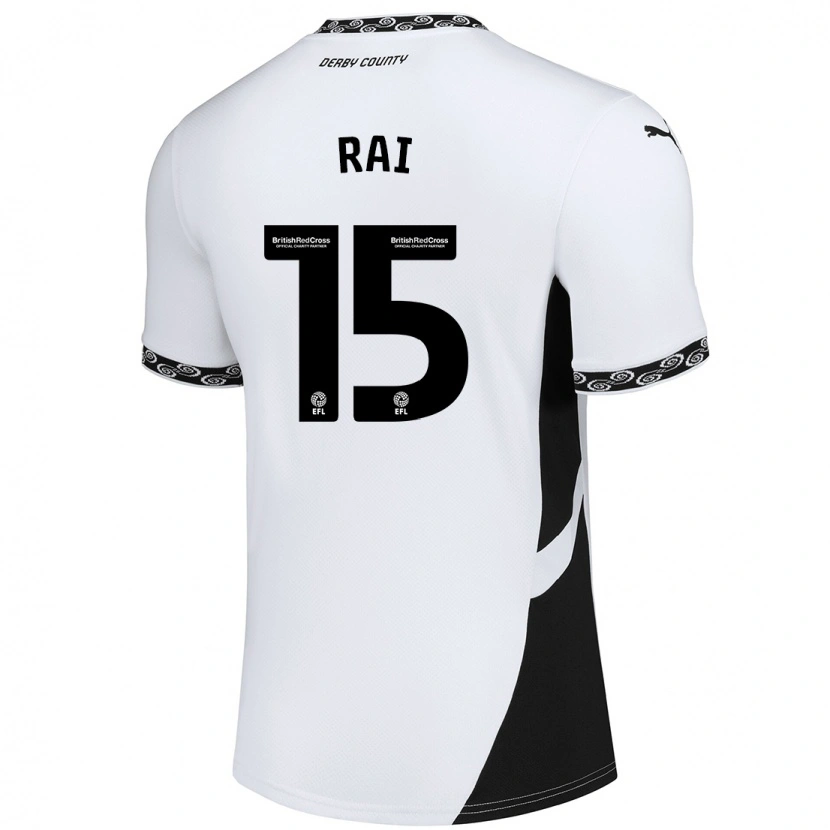 Danxen Børn Kira Rai #15 Hvid Sort Hjemmebane Spillertrøjer 2024/25 Trøje T-Shirt