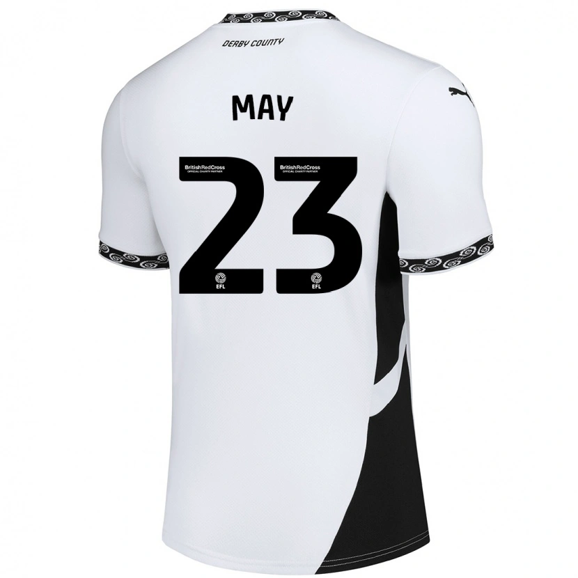 Danxen Børn Rebecca May #23 Hvid Sort Hjemmebane Spillertrøjer 2024/25 Trøje T-Shirt