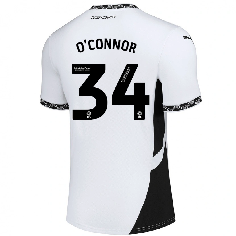 Danxen Børn Dolcie O'connor #34 Hvid Sort Hjemmebane Spillertrøjer 2024/25 Trøje T-Shirt