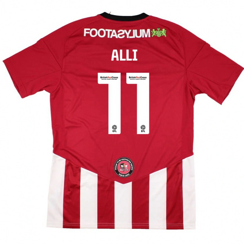 Danxen Børn Millenic Alli #11 Rød Hvid Hjemmebane Spillertrøjer 2024/25 Trøje T-Shirt