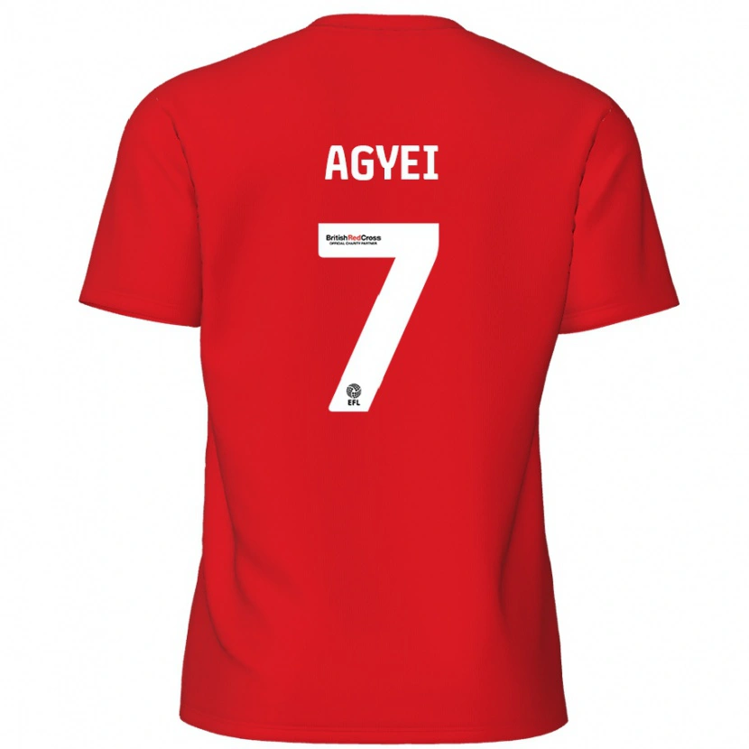 Danxen Børn Dan Agyei #7 Rød Hjemmebane Spillertrøjer 2024/25 Trøje T-Shirt