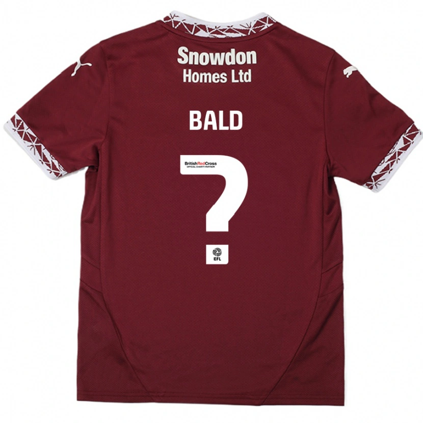 Danxen Børn Marcus Bald #0 Bourgogne Hjemmebane Spillertrøjer 2024/25 Trøje T-Shirt