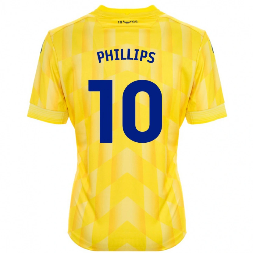 Danxen Børn Matt Phillips #10 Gul Hjemmebane Spillertrøjer 2024/25 Trøje T-Shirt