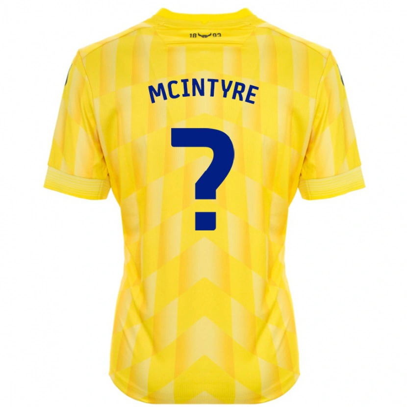 Danxen Børn Richard Mcintyre #0 Gul Hjemmebane Spillertrøjer 2024/25 Trøje T-Shirt
