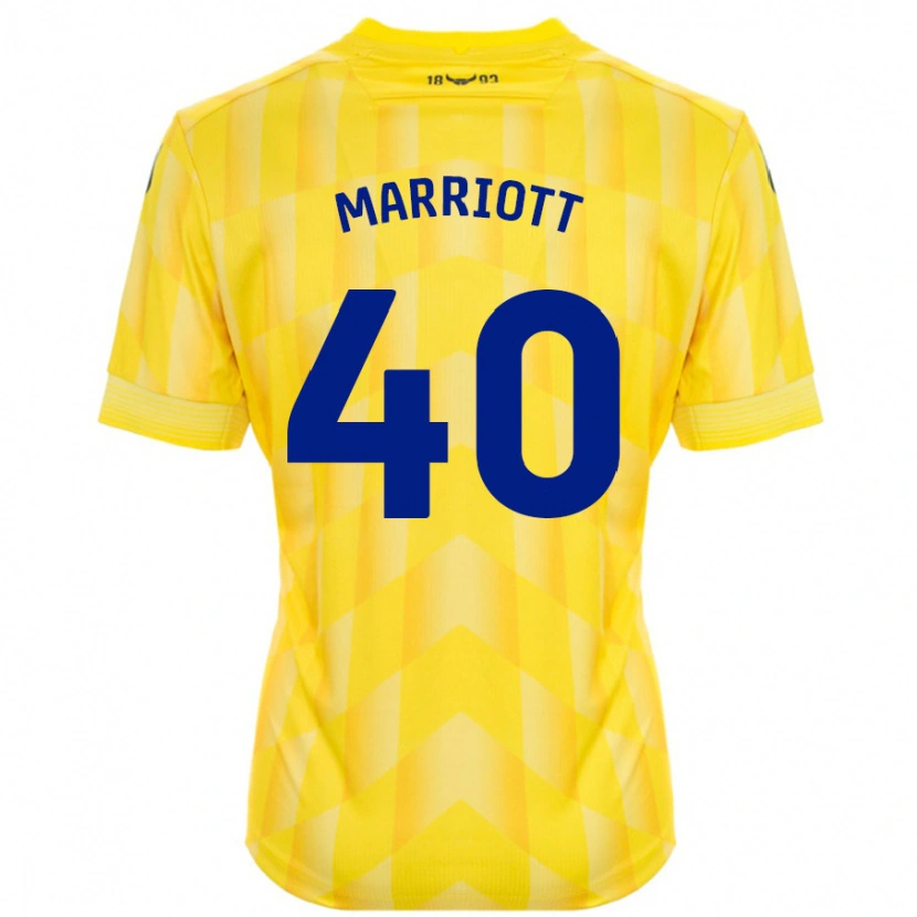 Danxen Børn Monty Marriott #40 Gul Hjemmebane Spillertrøjer 2024/25 Trøje T-Shirt
