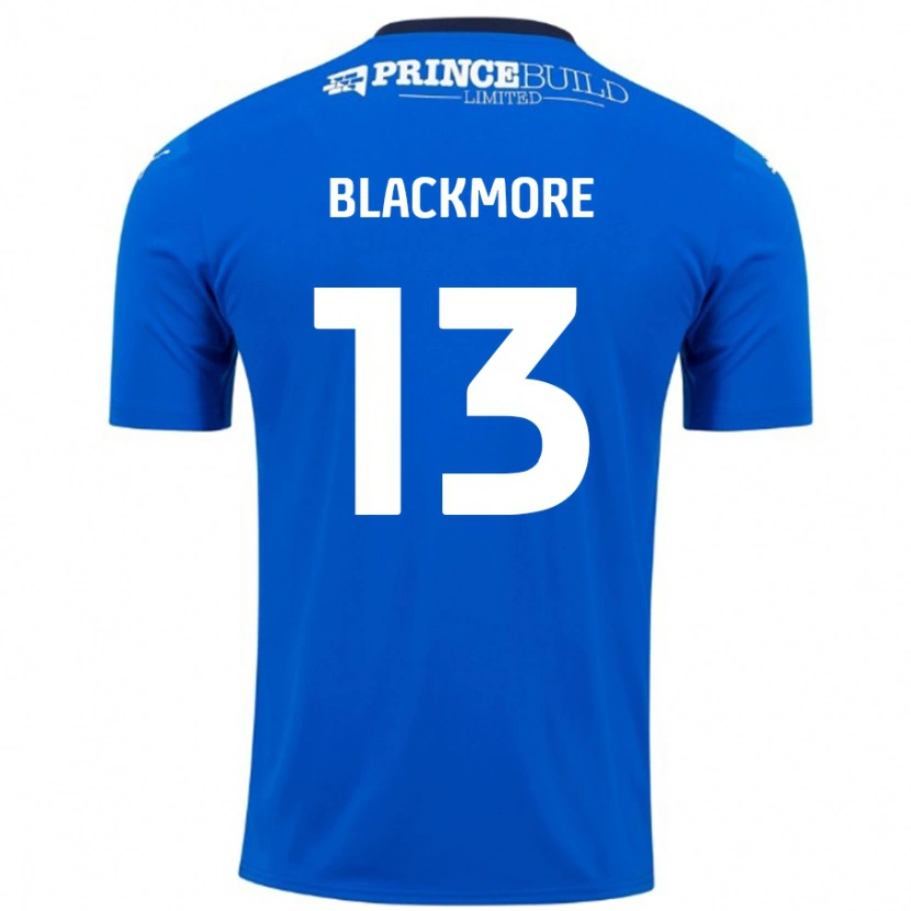 Danxen Børn Will Blackmore #13 Blå Hvid Hjemmebane Spillertrøjer 2024/25 Trøje T-Shirt