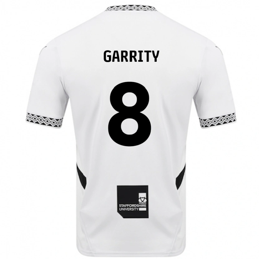 Danxen Børn Ben Garrity #8 Hvid Hjemmebane Spillertrøjer 2024/25 Trøje T-Shirt