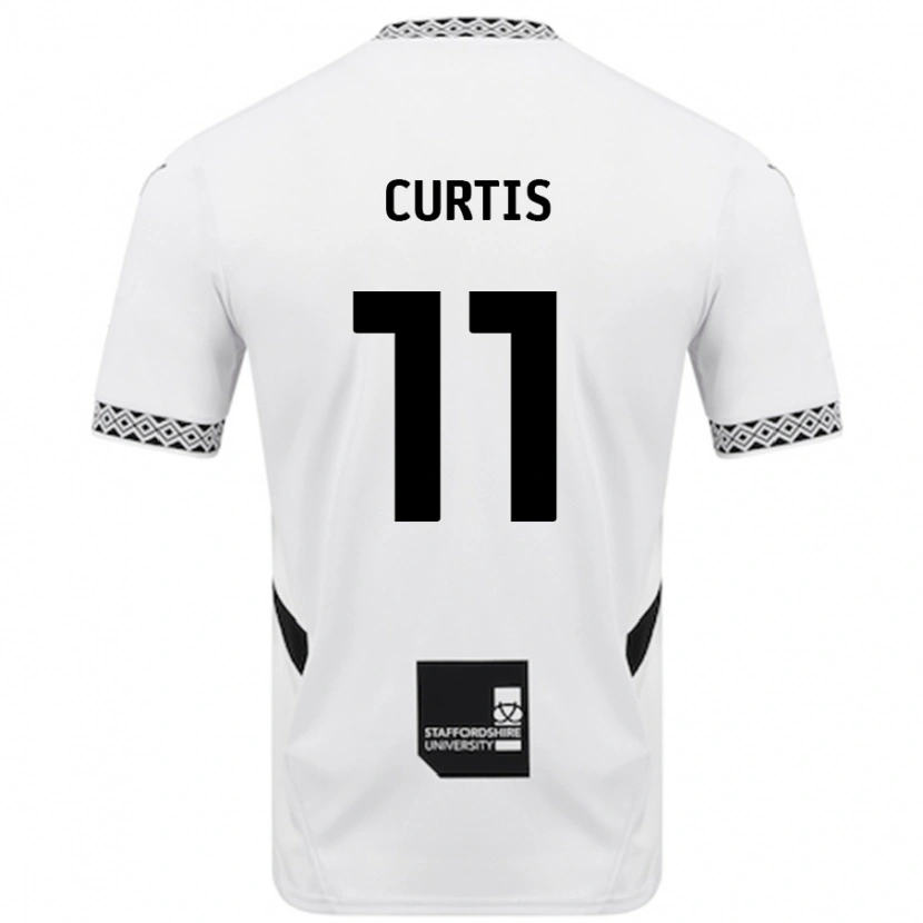 Danxen Børn Ronan Curtis #11 Hvid Hjemmebane Spillertrøjer 2024/25 Trøje T-Shirt