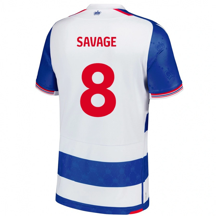 Danxen Børn Charlie Savage #8 Blå Hvid Hjemmebane Spillertrøjer 2024/25 Trøje T-Shirt