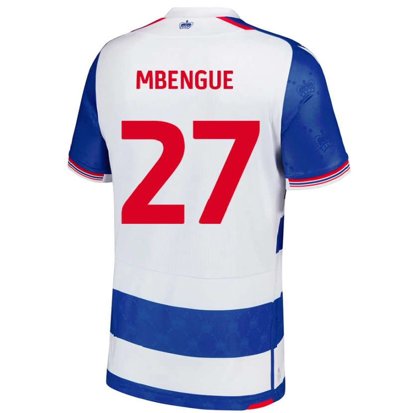 Danxen Børn Amadou Salif Mbengue #27 Blå Hvid Hjemmebane Spillertrøjer 2024/25 Trøje T-Shirt