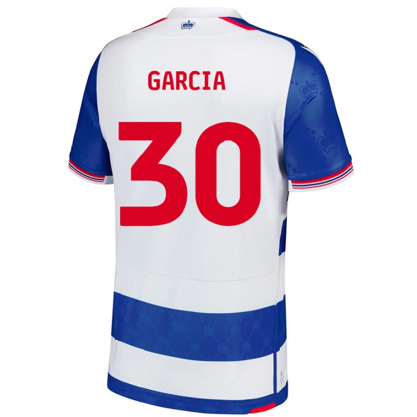 Danxen Børn Andre Garcia #30 Blå Hvid Hjemmebane Spillertrøjer 2024/25 Trøje T-Shirt