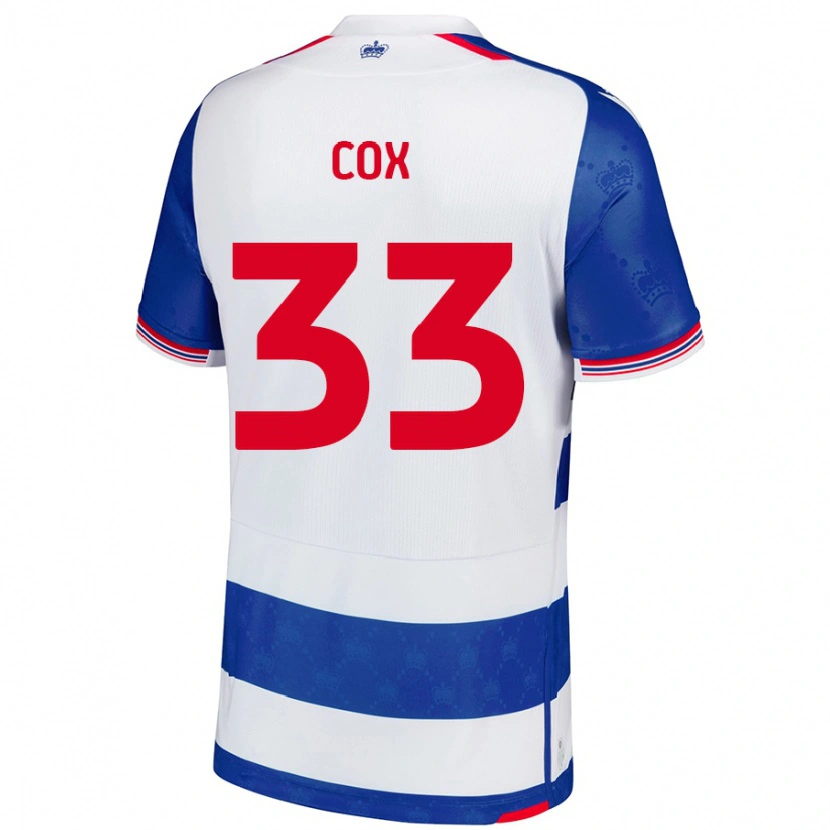 Danxen Børn Bella Cox #33 Blå Hvid Hjemmebane Spillertrøjer 2024/25 Trøje T-Shirt