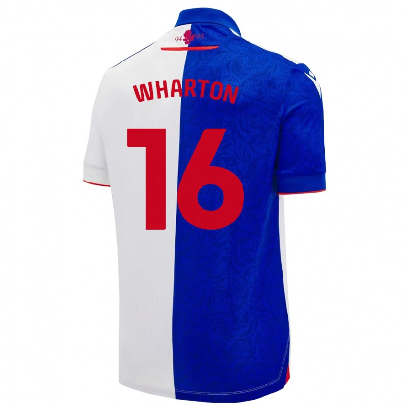 Danxen Børn Scott Wharton #16 Himmelblå Hvid Hjemmebane Spillertrøjer 2024/25 Trøje T-Shirt