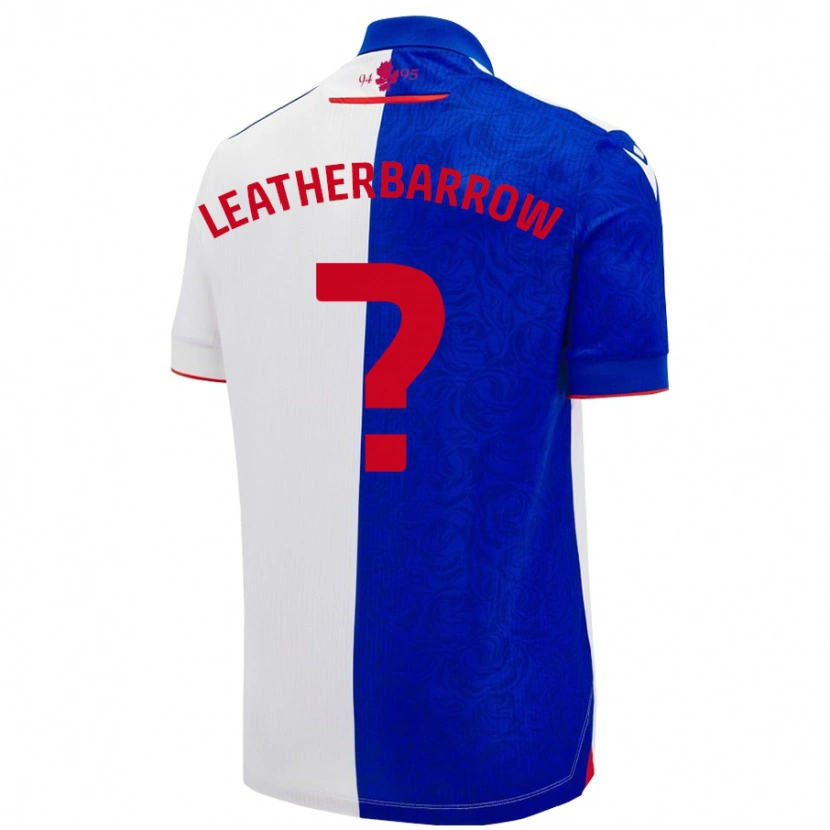 Danxen Børn Freddie Leatherbarrow #0 Himmelblå Hvid Hjemmebane Spillertrøjer 2024/25 Trøje T-Shirt