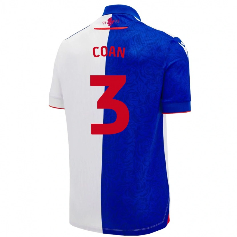 Danxen Børn Hannah Coan #3 Himmelblå Hvid Hjemmebane Spillertrøjer 2024/25 Trøje T-Shirt