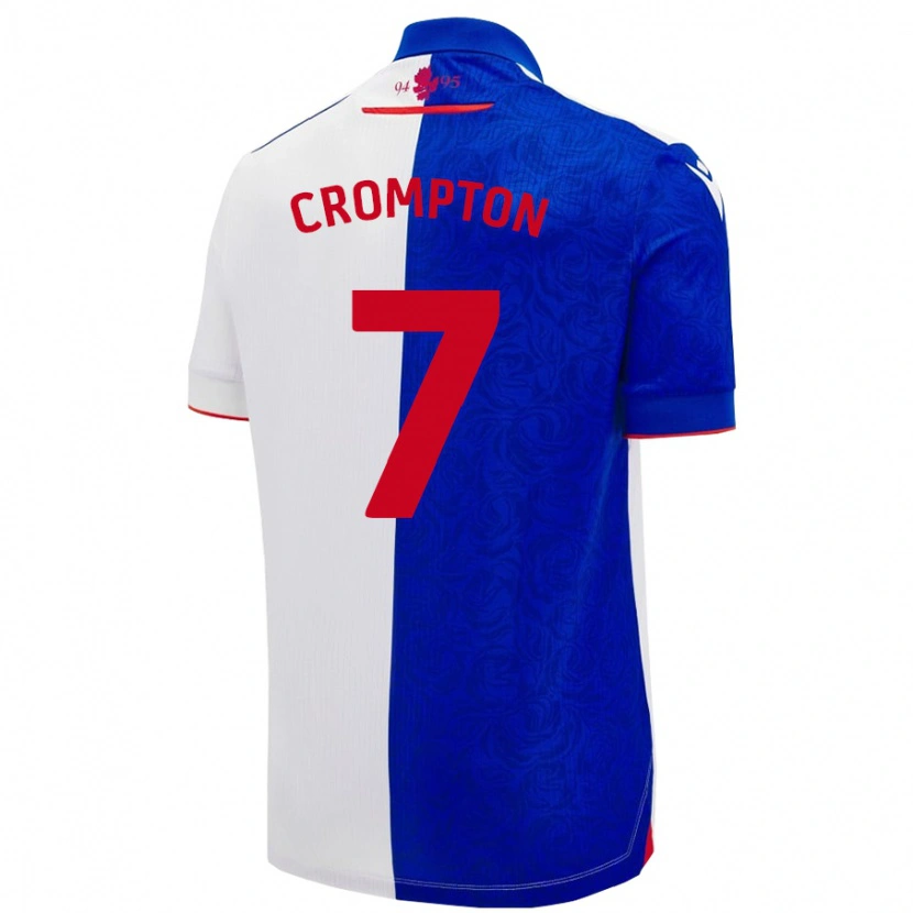 Danxen Børn Farah Crompton #7 Himmelblå Hvid Hjemmebane Spillertrøjer 2024/25 Trøje T-Shirt