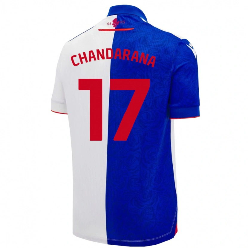 Danxen Børn Millie Chandarana #17 Himmelblå Hvid Hjemmebane Spillertrøjer 2024/25 Trøje T-Shirt