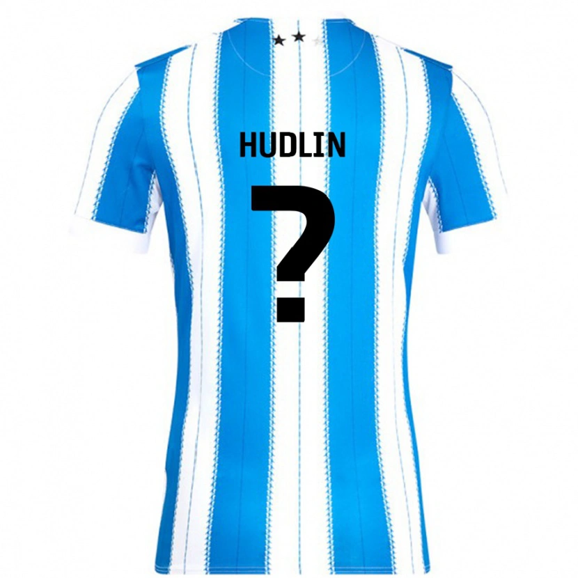 Danxen Børn Kyle Hudlin #0 Blå Hvid Hjemmebane Spillertrøjer 2024/25 Trøje T-Shirt