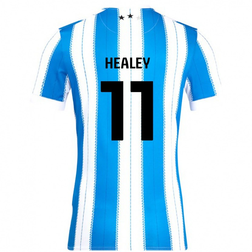 Danxen Børn Rhys Healey #11 Blå Hvid Hjemmebane Spillertrøjer 2024/25 Trøje T-Shirt