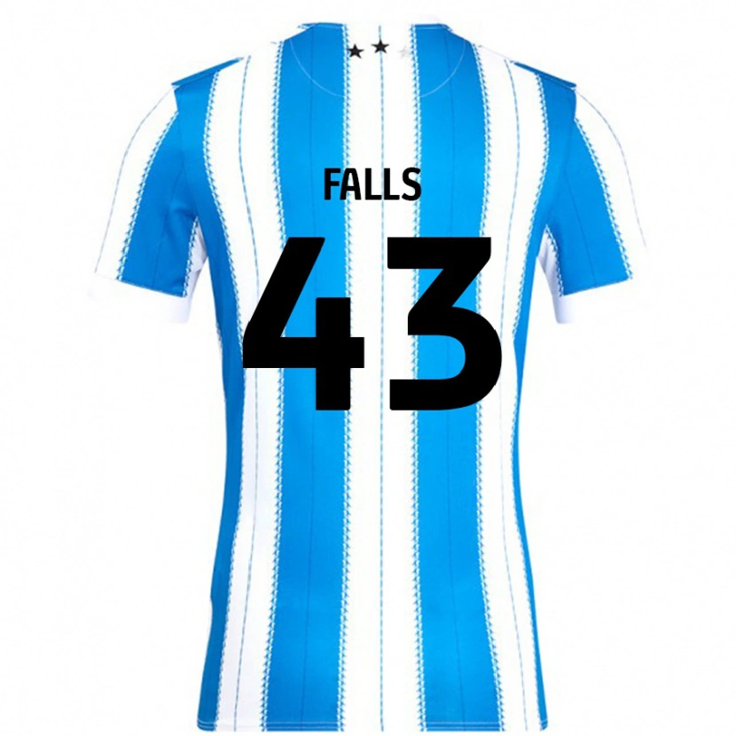 Danxen Børn Conor Falls #43 Blå Hvid Hjemmebane Spillertrøjer 2024/25 Trøje T-Shirt