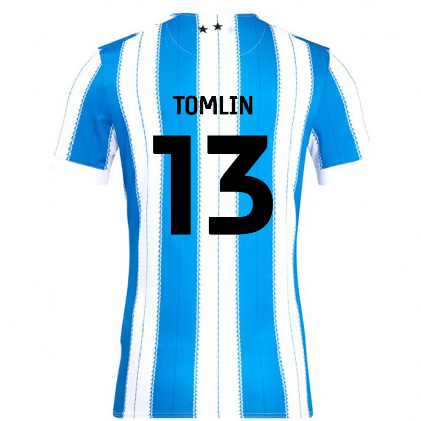 Danxen Børn Phoebe Tomlin #13 Blå Hvid Hjemmebane Spillertrøjer 2024/25 Trøje T-Shirt