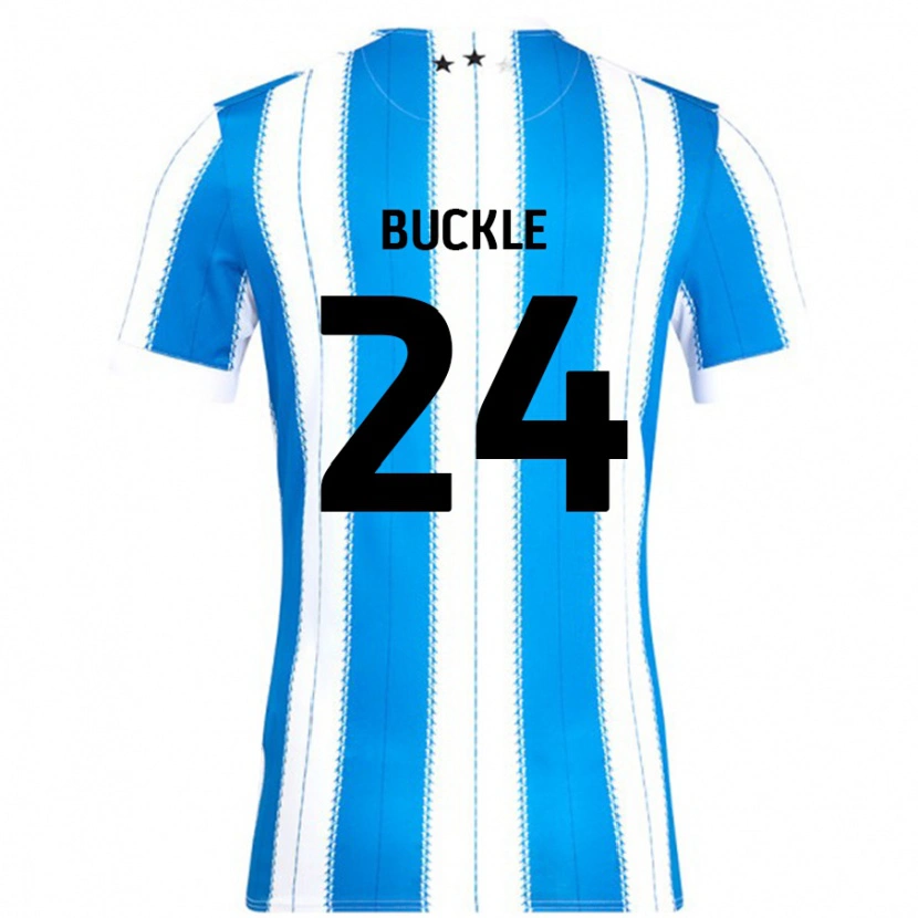 Danxen Børn Sharone Buckle #24 Blå Hvid Hjemmebane Spillertrøjer 2024/25 Trøje T-Shirt