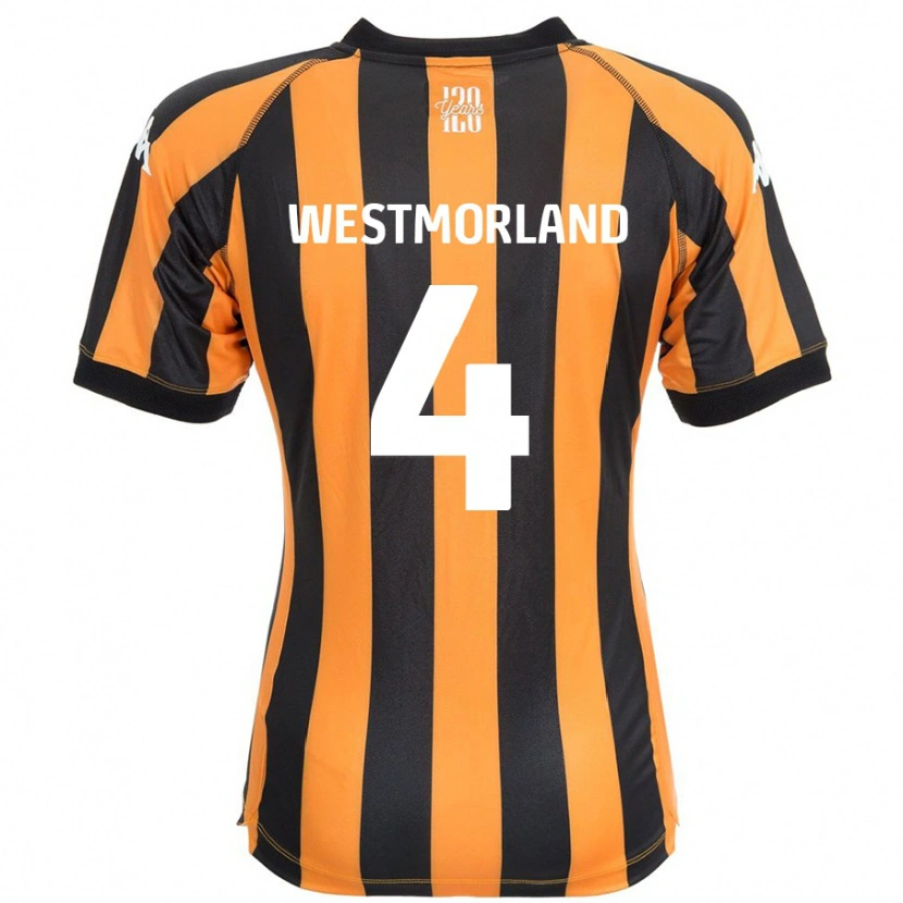 Danxen Børn Emma Westmorland #4 Sort Rav Hjemmebane Spillertrøjer 2024/25 Trøje T-Shirt