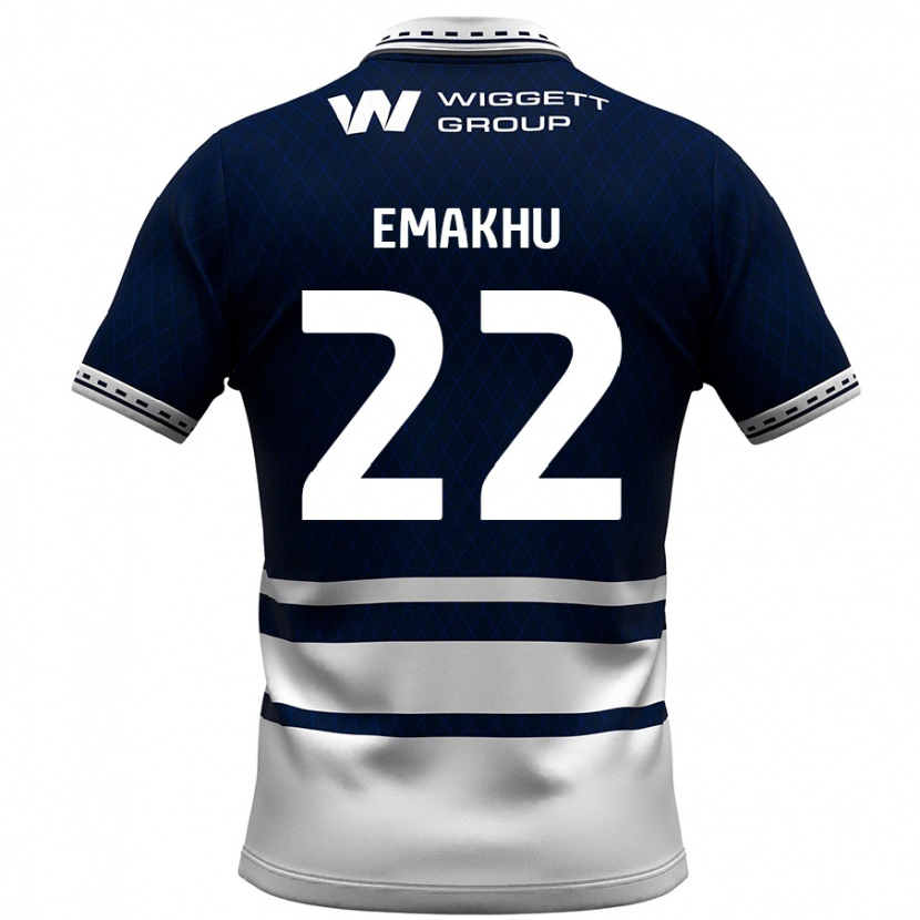 Danxen Børn Aidomo Emakhu #22 Marineblå Hvid Hjemmebane Spillertrøjer 2024/25 Trøje T-Shirt