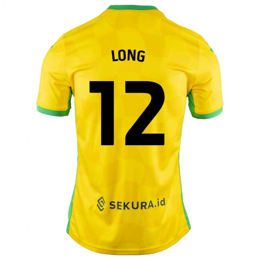 Danxen Børn George Long #12 Gul Grøn Hjemmebane Spillertrøjer 2024/25 Trøje T-Shirt