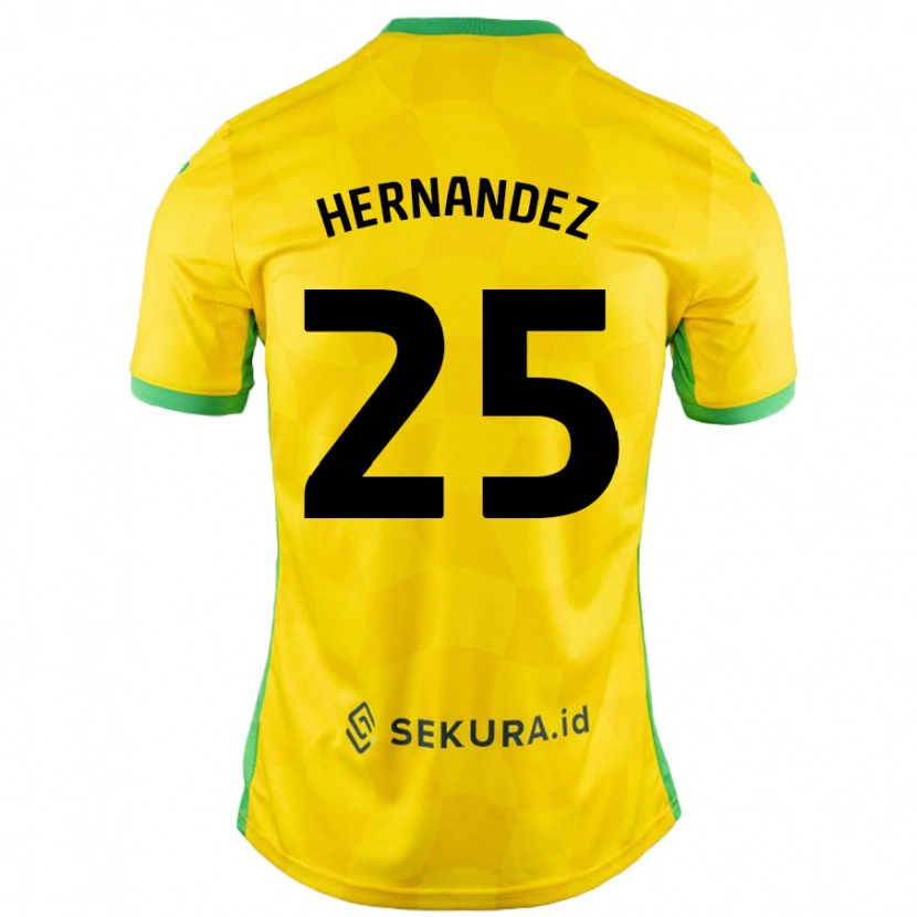 Danxen Børn Onel Hernández #25 Gul Grøn Hjemmebane Spillertrøjer 2024/25 Trøje T-Shirt