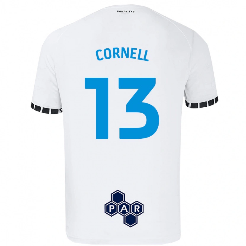 Danxen Børn David Cornell #13 Hvid Hjemmebane Spillertrøjer 2024/25 Trøje T-Shirt