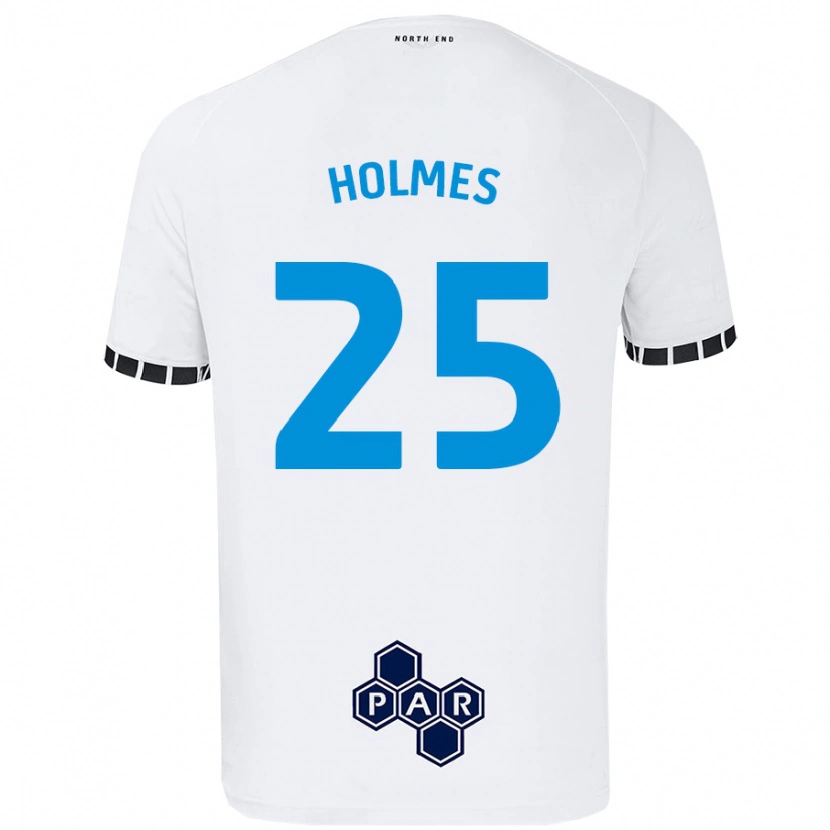 Danxen Børn Duane Holmes #25 Hvid Hjemmebane Spillertrøjer 2024/25 Trøje T-Shirt