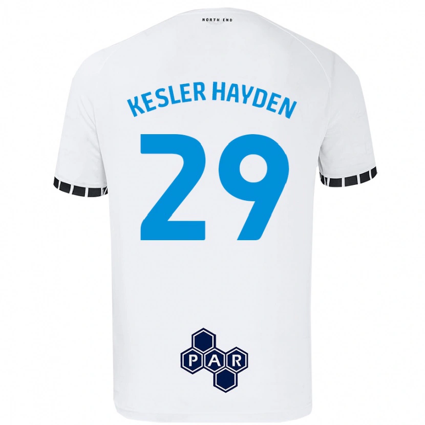 Danxen Børn Kaine Kesler-Hayden #29 Hvid Hjemmebane Spillertrøjer 2024/25 Trøje T-Shirt